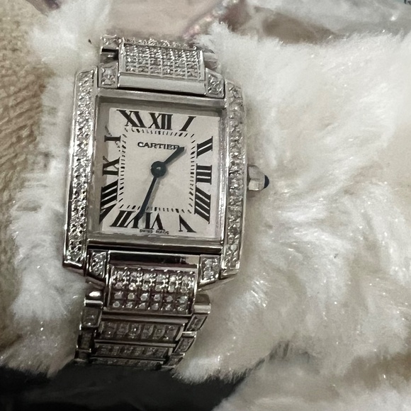 Cartier Tank Française Custom 1.23 CTW Diamond Watch